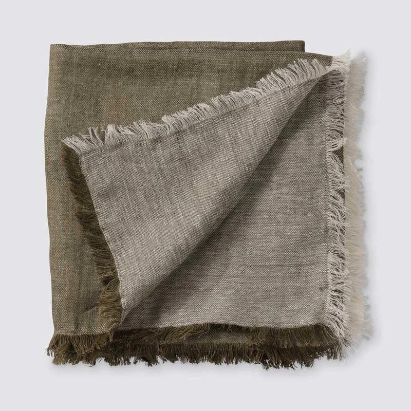 Arya Linen Throw Olive 3 12689f74 Ace0 42ef 85a7 De7be21e4955